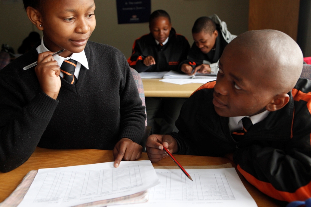 leap students working together